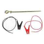 Solar Powered Electric Fence with Alligators Clips Fence Grounding Rod
