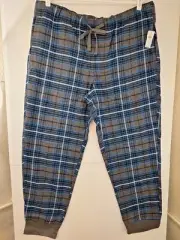 GAP Men's XL Blue Plaid Flannel PJ Joggers NWT $39.95 755921