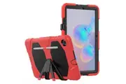 WASSUP Samsung Galaxy Tab S6 Lite 10.4 inch 2020/2022/2024 Case with Screen Protector Pencil Holder & Detachable Stand-Red