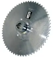 60 Tooth Go Kart Live Axle Hub Sprocket 40/41/420 Chain 1” Bore 1/4" Key Way.