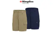 KingGee Womens WorkCool Shorts Durable Reinforced Ripstop Fabric Workwear K47000