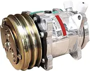 Sd508 5H14 Compressor 12V 2 Groove V Blet Pulley Compatible With Tractor Excavator Heavy Duty Truck ，Compatible With Sanden 508 Compressor(R134a)