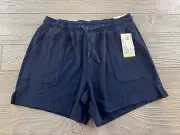 Old Navy Women’s XS Blue Active Go Dry Athletic Shorts NWT Elastic Waistband