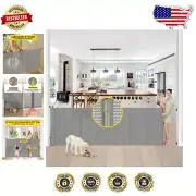Heavy-Duty Retractable Gate - Extra Tall 42" & Wide 100" for Home Safety