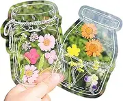 Dried Flower Bookmark Kit | Floral Bookmark Clear Book Marks | Transparent Scrapbook Supplies, Arts & Crafts Handmade for Home School Office