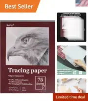 75 Sheets of 9x12 Tracing Paper Pad - Perfect for Sketching & Drawing
