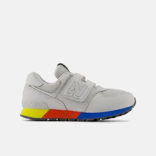 【NEW BALANCE】NB 574 童鞋 運動鞋 慢跑鞋 休閒鞋 緩震 中大童 小童 灰白色 魔鬼氈(PV574MSC-W)