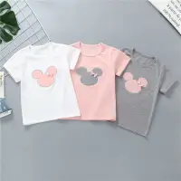 在飛比找樂天市場購物網優惠-女童洋氣t恤 韓國童裝兒童打底衫女 寶寶上衣潮短袖2019新