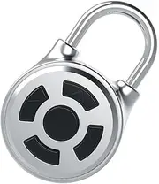 HOMSFOU Smart Padlock Locker Lock Keyless Combination Lock Smooth Electroplating Body for Luggage Bag
