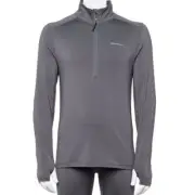 Eddie Bauer Men's Mid Weight Half Zip Base Layer Top - Medium - Grey - NWT