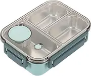 Kids Stainless Steel Lunch Box,Leakproof Salad Box Lunch Container with 3 Compartments | Lunch Containers Large Capacity Lunch Box for Kids Students School Adults Work
