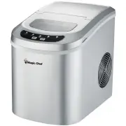 Magic Chef MCIM22SV 27-Pound-Capacity Portable Ice Maker (Silver with Silver Top