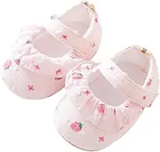 [Generic] Cat and Shoes Infant Toddler Shoes Strawberry Prints Soft Soled Non Slip Socks Baby Floor Shoes Socks Spring and Summer Floor Socks Sneaker Shoe for Girls