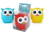 Kikkerland Hoot Owl Timer Kitchen Owlet 60 Minute Mechanical Blue Red Green