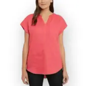 Splendid Linen Blouse XL Ladies’ Top Shirt Peach NWT V-Neck Loose Fit Orange