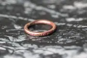 Copper Ring Stackable Hammered Rings band Size 1.5 Promise Ring Unisex thin 2mm