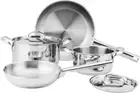 Stainless Steel Cookware Set, Induction Oven Broiler Safe Riveted Handle, 8”& 10