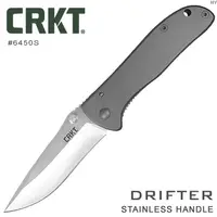 在飛比找PChome24h購物優惠-CRKT DRIFTER不鏽鋼柄折刀