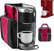 [BAGSPRITE] Coffee Maker Travel Bag For Keurig K-Slim, Keurig Coffee Maker, Single Serve Coffee Brewer Carrying Case, Portable Keurig Travel Coffee Maker Bag (Full Open Design Patent Pending)