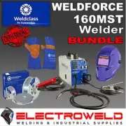 WELDCLASS Weldforce 160MST Mig Stick Tig Welder + 350 Helmet + 5kg Wire + Gloves