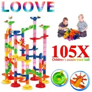 105Pcs Marble Run Race Construction Maze Ball Track DIY Building Block Kids Toy