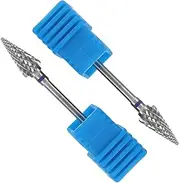 Healeved Nail Art Tools Kit 2pcs Drill Bits Cuticle Drill Pedicure File Bits Tungsten Steel