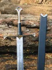 Anduril sword of Aragorn narsil hand made sword sccaberd with wall mount