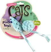 Trendy Pets Plush Mouse Ball Cat Toy 2-Pieces, Assorted