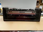 15 " Rosewood Train Display Case with Clear Plexiglass Cover and Track Section