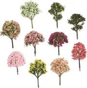 Gogogmee Landscape Trees Miniature Garden Decor 10pcs Model Trees for DIY Scenery Realistic Decorative Succulent Ornaments