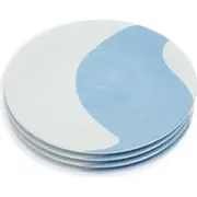 MISETTE Set of 4 Porcelain Dinner Plates in Color Block - Blue/White at Nordstrom One Size