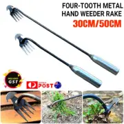 Garden Hand Weeder Rake Weeding Weed Remover Puller Manual Tool Stainless Steel