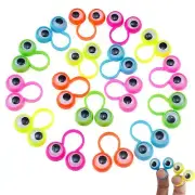 100 PCS Eye Finger Puppets Toys Set Wiggly Eyeball Finger Puppet Eye On Rings...