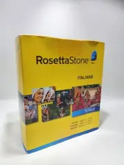 Rosetta Stone Italian Version 4 Level 1-4 Italiano Language CD PC Set Brand New
