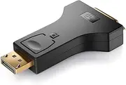 deleyCON DisplayPort to DVI Adapter - Cable Adapter Male DP DisplayPort Male to DVI Female Gold-Plated Contacts for TV Projector Computer Laptop Notebook