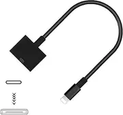Lightning to 30-Pin Adapter, ROSYCLO Apple MFi Certified iPhone Charging Data Sync Connector Cable 8-Pin Male to 30-Pin Female Output Converter Compatible iPhone 12/11/X/8/7/6/5/iPad/iPod Black