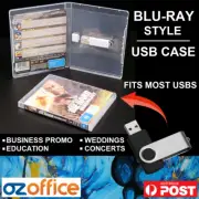 USB Flash Drive Case - Blu Ray Style USB Clear Case - 14mm Spine DVD Case Cover