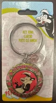 Pepe Le Pew Metal Key Ring - Warner Brothers - Looney Tunes - Collectable