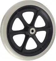 PerGar 1PC of 8 Inch Rubber Wheel Replacement Wheelchair, 8-Inch Rollator Wheels for Adults, and Elderly,Front Wheels Rollator Walker Anti Slip Rollers Wheels with Ball Bearing Grey, PERGAR9A1YO7MTP0
