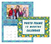 2026 Photo Frame Wall Spiral-bound Calendar - (Geometrics Edition #015)