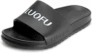[JOMIX] Men's Summer Bathing Shoes EVA Bath Slippers Non-Slip Sandals Slippers, black, 9 AU