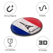 France Flag and Eiffel Tower Magnet Strong and Flexible France Flag and Eiffel T