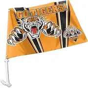 Wests Tigers NRL Clip on Window CAR Flag Includes Pole