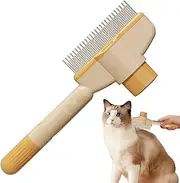 Cat Comb | Long Hair Matting Self-Cleaning Brush,Dog Grooming Comb for Shedding Cleaning Bath Pet Care Indoor Kitten Puppy Hair Removal