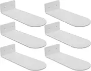 GARVALON 6pcs Floating Shoe Rack Transparent Acrylic Sneaker Display Shelves for Wall Space-Saving Shoe Organizer for Entryway Closet and Living Room