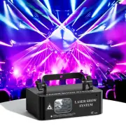 Stage Laser Light DMX RGB LED 500mW Laser Beam Scanner Projector DJ Disco Party