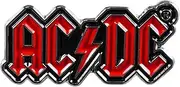 [Pyramid International] AC/DC Enamel Pin Badge (Logo Design) 1.5cm x 3cm - Official Merchandise, One Size, Enamel,Metal,Silver, No Gemstone