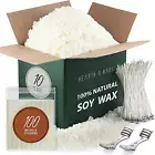Hearth & Harbor Soy Candle Wax for Candle Making 10 Lb Bag, Premium Natural Soy