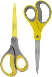8" 2 Pack Scissors Titanium Coated Sharp Stainless Steel Non-stick Scissors All