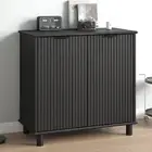 Sorrento 2 Door Sideboard Cupboard - Woodgrain Black